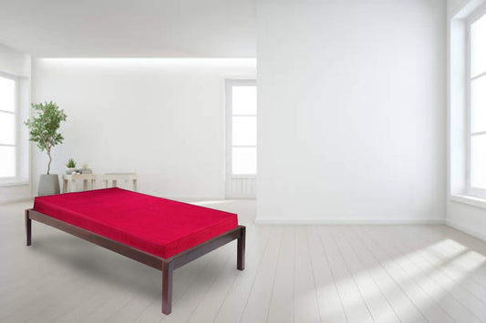 Sheesham Wood Without Storage Single Size Bed Divan for Bedroom Mahogany Finish