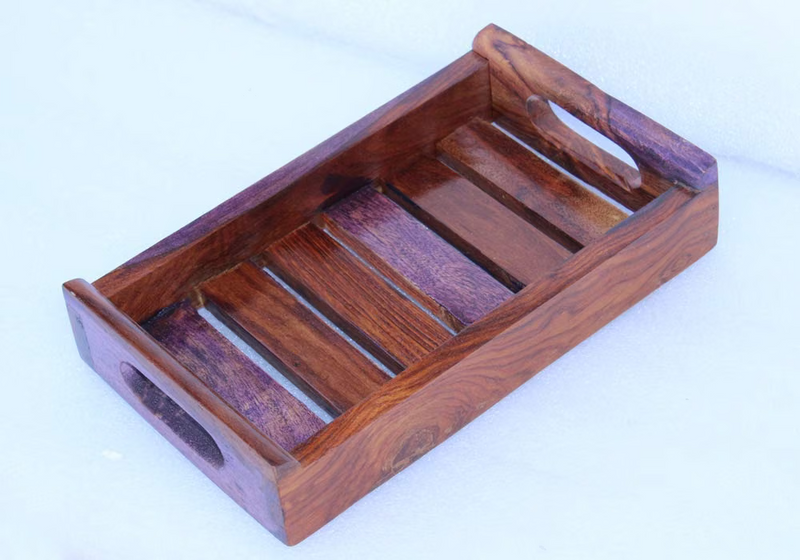 Sheesham Wood Decorative Antique Touch Serving Tray 