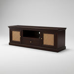 Sheesham Wood and Cane Tv Unit Cabinet | Two Door 