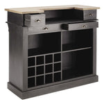 Mango Wood Peetz Royal Stylish Bar Cabinet with Wine Glass Storage for Living Room | Chestnut Finish 