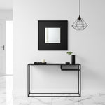 Mango Wood Azubu Wall Decorative Mirror Frame| Wooden Mirror | White Finish 