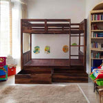Sheesham Wood Moyer Bunk Bed for Bedroom | Brown Finish 
