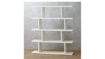 Solid Wood Rise 5 Tier Bookcase Shelf for Living Room | Book Shelves | White Finish 