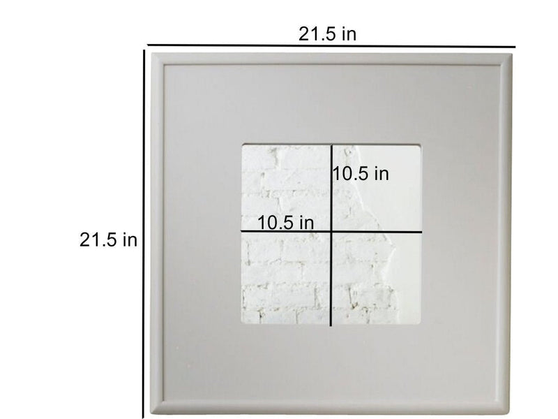 Mango Wood Azubu Wall Decorative Mirror Frame| Wooden Mirror | White Finish 