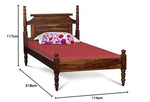 APRODZ Solid Wood Drawer Storage Single Size Stefa Bed for Bedroom Stylish | Cream Finish