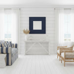 Mango Wood Azubu Wall Decorative Mirror Frame| Wooden Mirror | White Finish 
