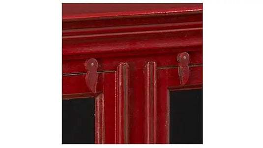 Translation missing: en.Mango Wood Entertainment 3 Door TV Stand Cabinet – Red Finish Living Room TV Unit 