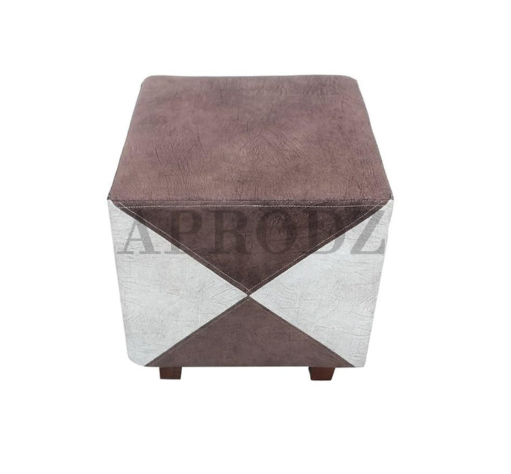 Translation missing: en.Printed Ottoman Stool Upholstered Foam Cushioned Pouffes for Living Room | Puffy Muddha Stool for Footrest &amp; Sitting, Velvet Pouf Stool, Furniture for Home Decor, Office Set of 2 (Beige/Brown) 