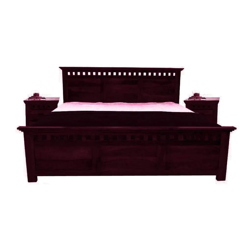 Sheesham Wood Merritt Bed with Side Storage 