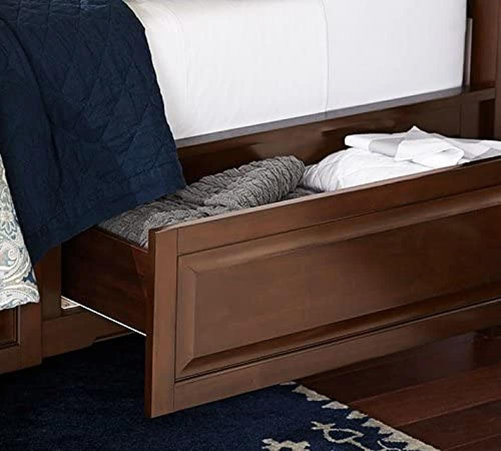 APRODZ Solid Wood Paul King Size Bed with Storage for Bedroom