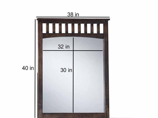 APRODZ Sheesham Wood Criu Dresser Decorative Mirror Frame| Wooden Mirror | Brown Finish