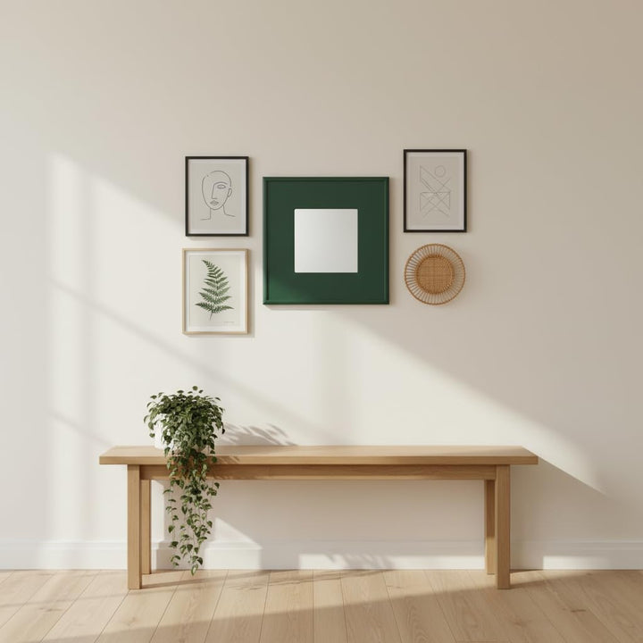 Translation missing: en.Mango Wood Azubu Wall Decorative Mirror Frame| Wooden Mirror | White Finish 