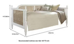 Kozlow Twin Size Mango Wood Cane Daybed (Solid Wood - White) 