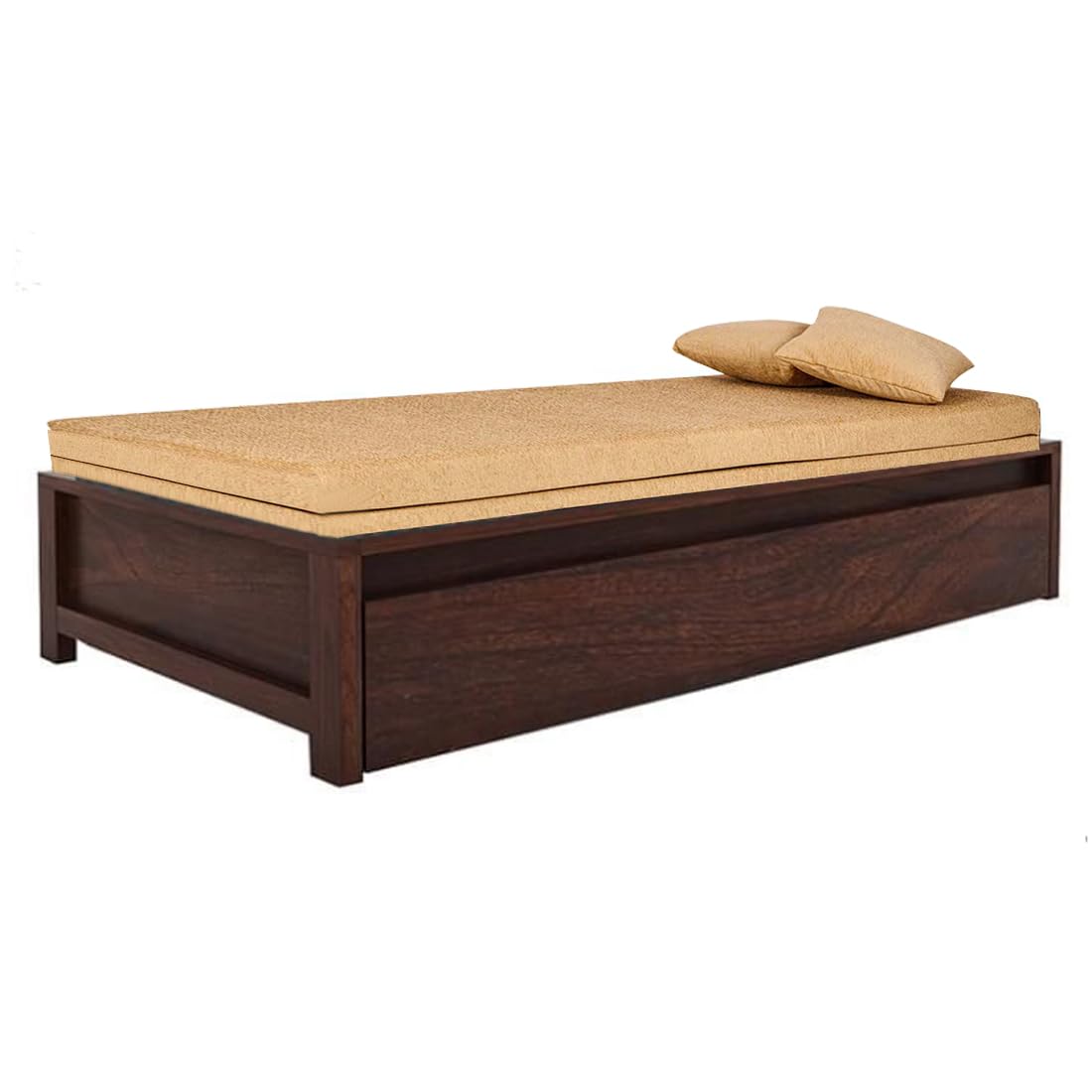 Sheesham Wood Hosia Bed for Bedroom Living Room Divan with Storage-Honey Finish 