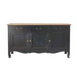 APRODZ Mango Wood Saky Sideboard Storage Cabinet for Living Room | Wooden Cabinet for Kitchen | Brown Finish