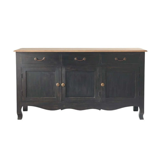 Translation missing: en.APRODZ Mango Wood Saky Sideboard Storage Cabinet for Living Room | Wooden Cabinet for Kitchen | Brown Finish