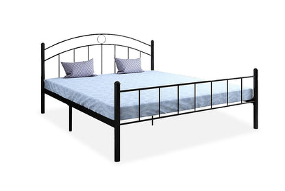 APRODZ Iron Queen Size Bed For Bedroom Metal Bed In Black Color, Painted