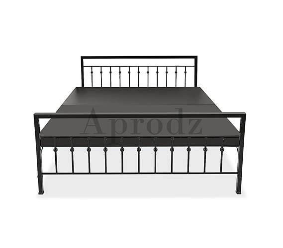 Metal Bed | Victorian Style & Victorian Style with Foam| Folding Bed No Assembly Required | Powder Coated |(King Size & Queen Size) Aprodz