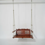 Wooden Jhula for Adults for Home Swing Jhula with Brass Chain and Carving for 