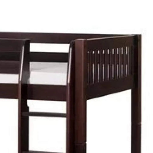 Translation missing: en.APRODZ Sheesham Wood Moyer Bunk Bed for Bedroom | Brown Finish