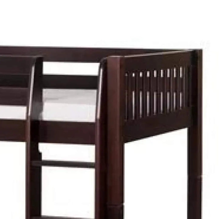 Translation missing: en.APRODZ Sheesham Wood Moyer Bunk Bed for Bedroom | Brown Finish