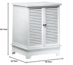 Mango Wood Downer White Bar Cabinet with Wine Glass Storage for Living Room, Standard 