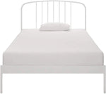 Metal Bed Frame with Rounded Headboard