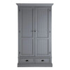 Mango Wood Multipurpose Storage Warsaw Wardrobe for Living Room | 2-Door and 2 Drawer