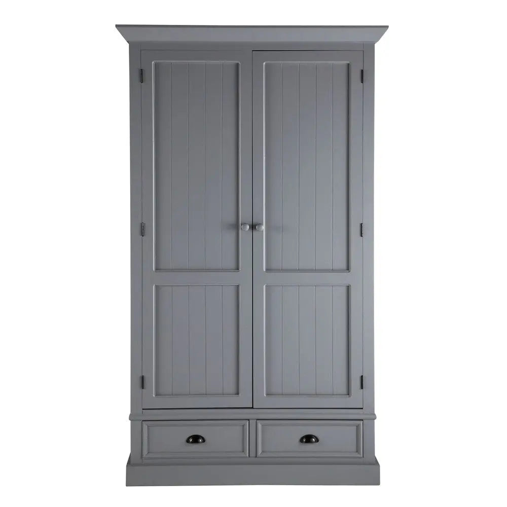 Mango Wood Multipurpose Storage Warsaw Wardrobe for Living Room | 2-Door and 2 Drawer