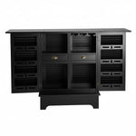 Mango Wood Downer White Bar Cabinet with Wine Glass Storage for Living Room, Standard 