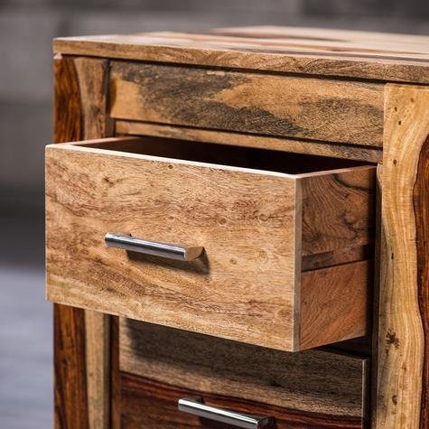 Sheesham Wood Adelphi Bedside Table for Bedroom Living Room with 2 Drawer End Table