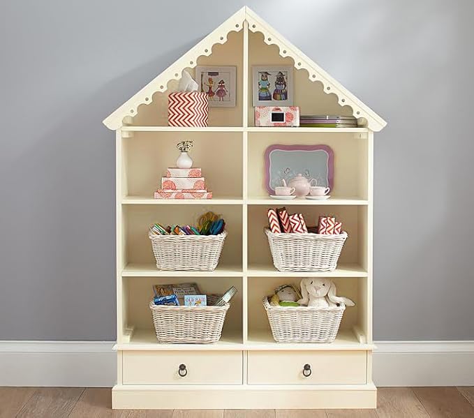 Dollhouse Bookcase Cream Finish Aprodz