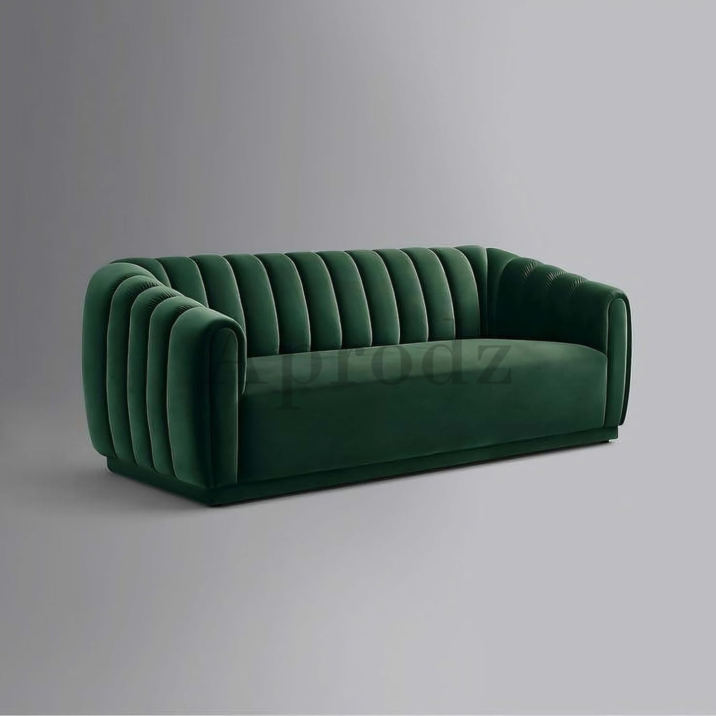 Serene Modern Channel Sofa 3-Seater Couch for Living Room