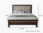 Modern Upholstered Platform Bed Frame with Tufted Headboard, Sturdy Wooden Slat Support, Noise-Free Design, Premium Fabric, Bedroom Furniture - Dark Brown 