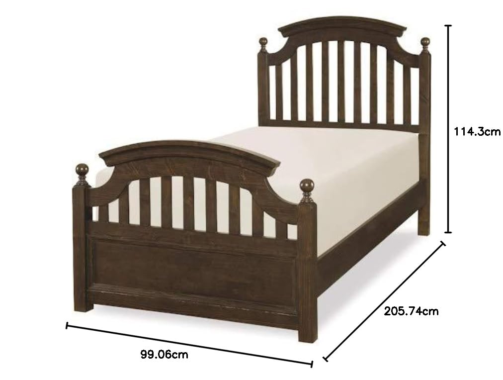 Solid Wood Without Storage Single Size Jarvi Bed for Bedroom Stylish | Brown Finish