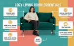 MidCen Wooden 2 Seater Sofa with High-Density Comfortable Foam for Home & Living Room (Upholstered- Dark Blue Velvet Fabric) 