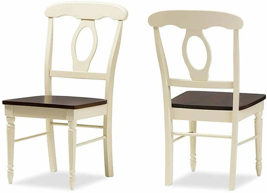 Translation missing: en.Solid Wood Pensac 4 Seater Dining Table Set for Home | Dining Furniture | Brown &amp; White Finish 