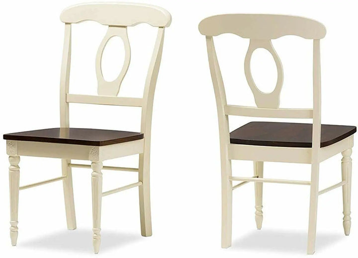 Translation missing: en.Solid Wood Pensac 4 Seater Dining Table Set for Home | Dining Furniture | Brown &amp; White Finish 