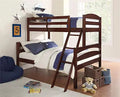 Solid Wood Reese Bunk Bed for Bedroom | Graphite Blue Finish 