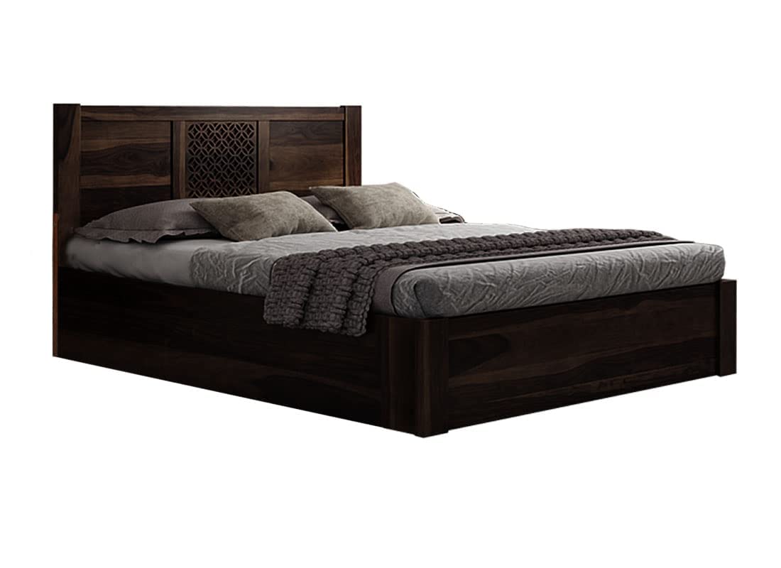 Aprodz Sheesham Wood Durque Hydraulic Bed King Size