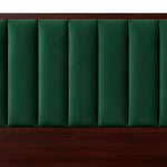 Sheesham Wood Bed | Queen Size Bed Without Storage | Solid Wood Double Bed with Tufted Headboard | Premium Cot Furniture for Bedroom | Bed Queen Size | Green 