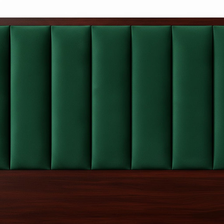 Translation missing: en.Sheesham Wood Bed | Queen Size Bed Without Storage | Solid Wood Double Bed with Tufted Headboard | Premium Cot Furniture for Bedroom | Bed Queen Size | Green 