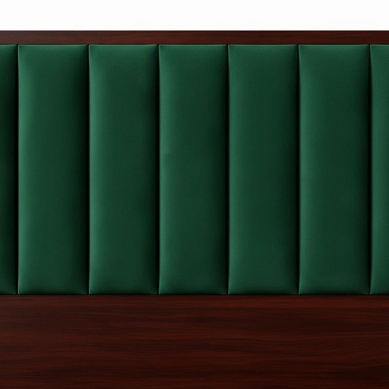 Sheesham Wood Bed | Queen Size Bed Without Storage | Solid Wood Double Bed with Tufted Headboard | Premium Cot Furniture for Bedroom | Bed Queen Size | Green 