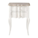 Mango Wood Cavite One Drawer Selves Bedside Storage Table for Bedroom | White Finish 