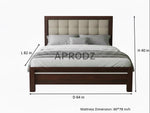 Modern Upholstered Platform Bed Frame with Tufted Headboard, Sturdy Wooden Slat Support, Noise-Free Design, Premium Fabric, Bedroom Furniture - Dark Brown 
