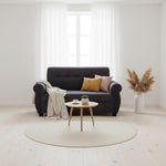 Modern Sofa Set 2 Seater Velvet Fabric Sofa Upholstered Chaise Lounge with Button Design, Living Room Furniture Sofa for Home & Office 