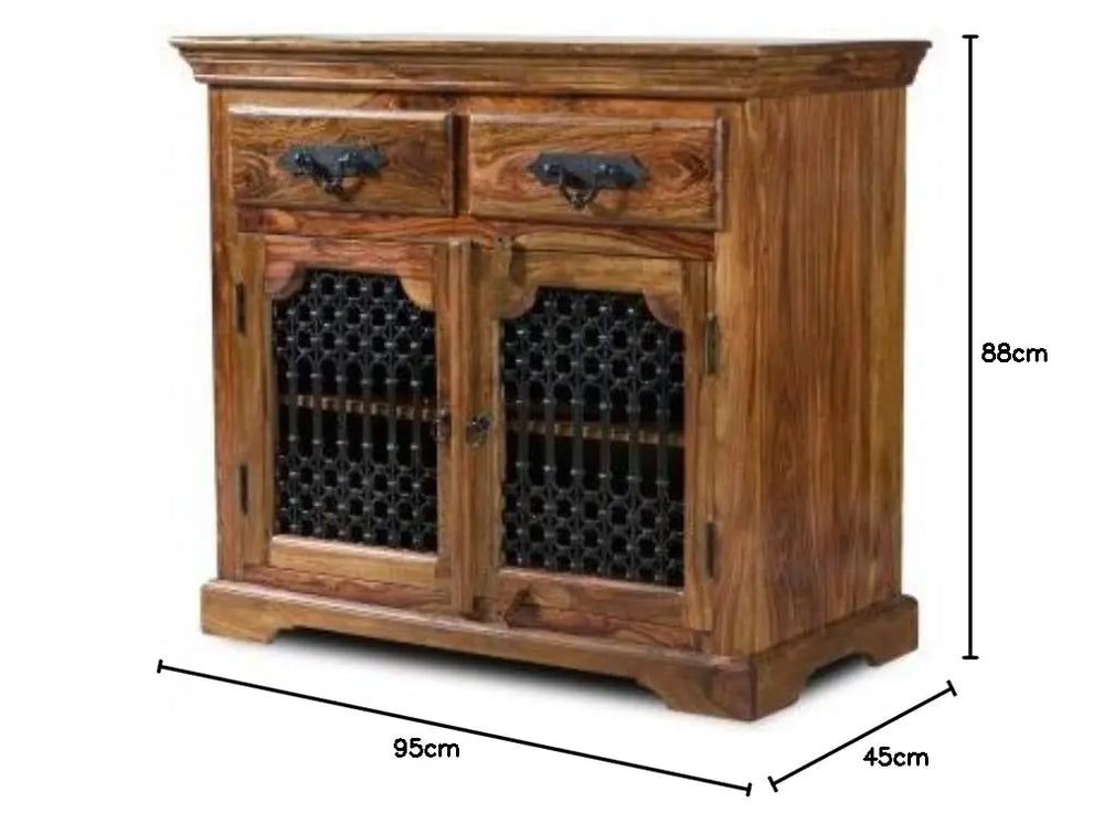 Sheesham Wood Michigan Sideboard Storage Cabinet for Living Room | Wooden Cabinet for Kitchen