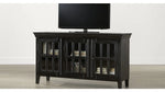 Mango Wood Entertainment 3 Door TV Stand Cabinet Unit for Living Room | Black Finish 