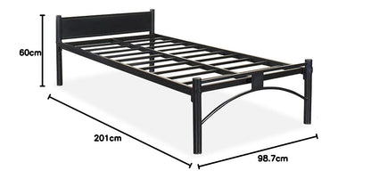 APRODZ Iron King Size Bed for Bedroom Metal Bed in Black Color