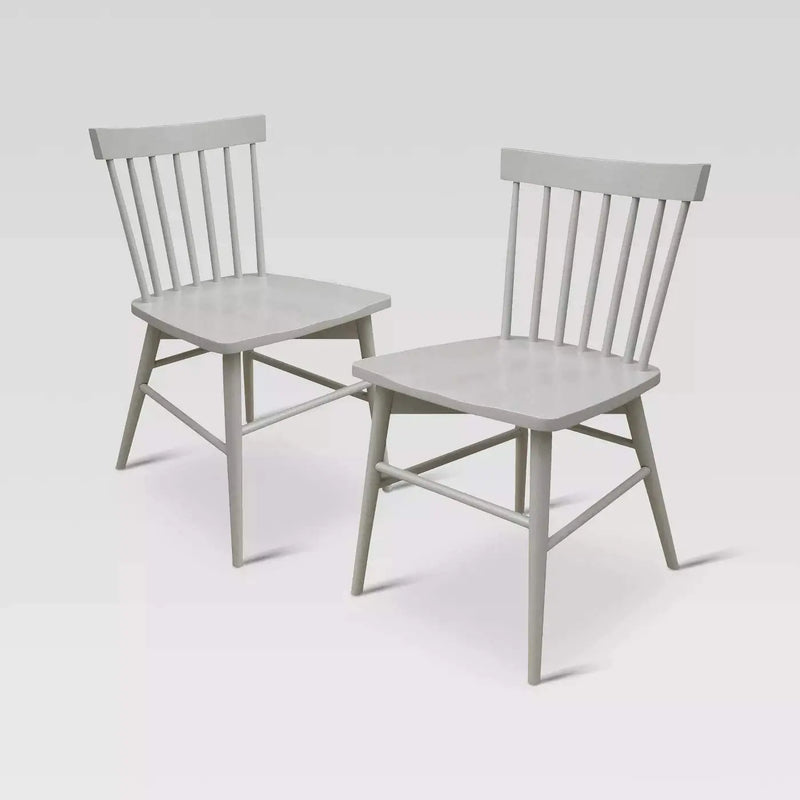 APRODZ Solid Mango Wood Grey Dining Chairs for Living Room | Set of 2 Wooden Chair
